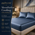 𝐠𝐬𝐠𝟑𝐰.𝐜𝐨𝐦™ Midnight Navy Silky 3-Piece Bedding Set 🌙