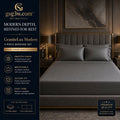 𝐠𝐬𝐠𝟑𝐰.𝐜𝐨𝐦™ Metropolitan Gray Modern Luxury 3-Piece Bedding Set 🩶